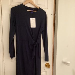 Kit and Ace Tie Brushed Long Sleeve Dress